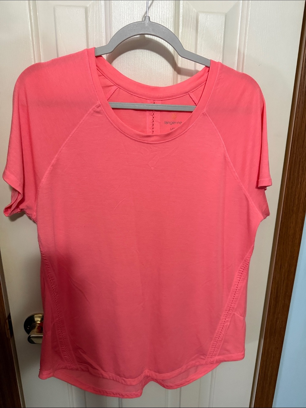 Tangerine Coral Pink Short Sleeve Active Tee